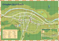 Handige dorpsplattegrond van Bichlbach
